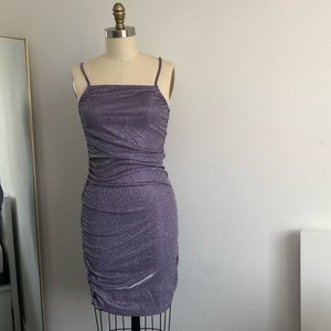 Sparkly ruched mid dress